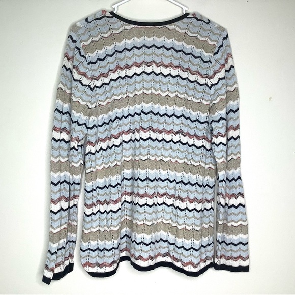 < Y2K Emma James Chevron Knit Sweater Top > - Picture 5 of 5